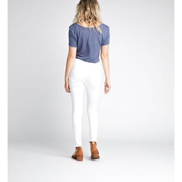 Silver Jeans Small NWT Amelia Tie-Front Crop Top Blue - Picture 3 of 10